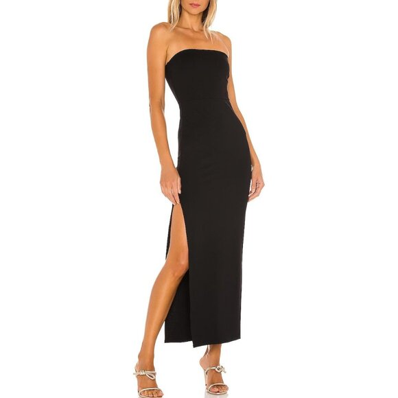 Women's Sleeveless Maxi Dress Black Off Shoulder Backless Slim Fit Bodycon - Picture 3 of 4